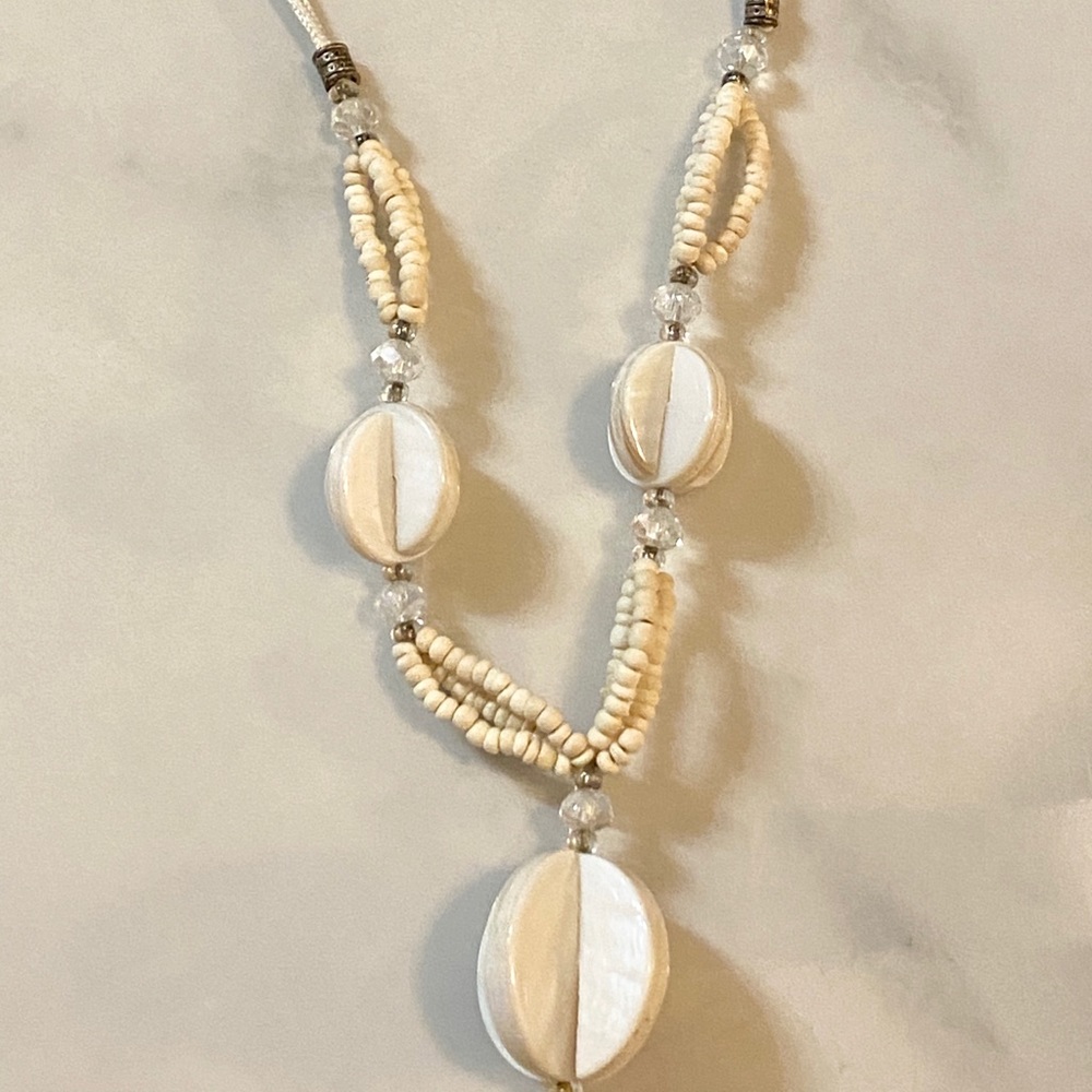 Beachy Neutral Statement Necklace - image 5